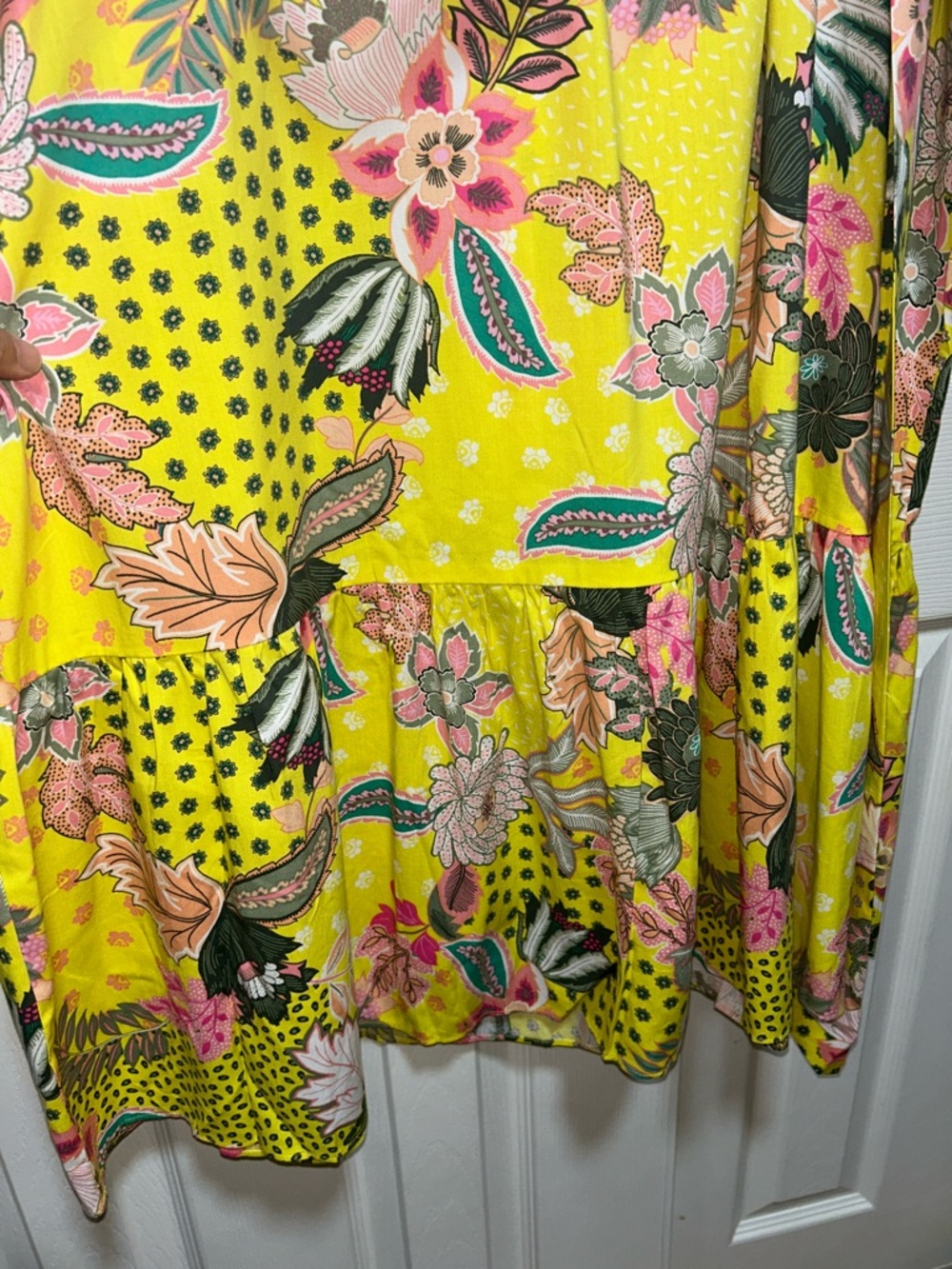 💗NWT LOFT Yellow Floral Strappy Flounce Midi Dress - Size 14 - Picture 6 of 9